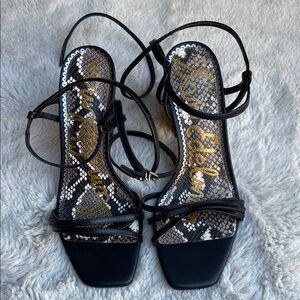 Sam Edelman Doriss Black Strappy Heels size 7.5